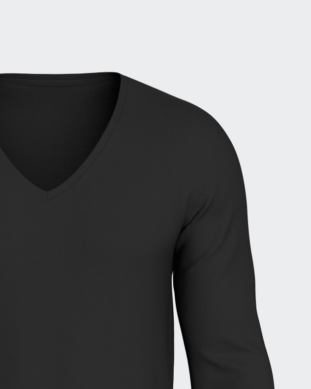 T-Shirt lange Ärmel aus Woll-Lyocell