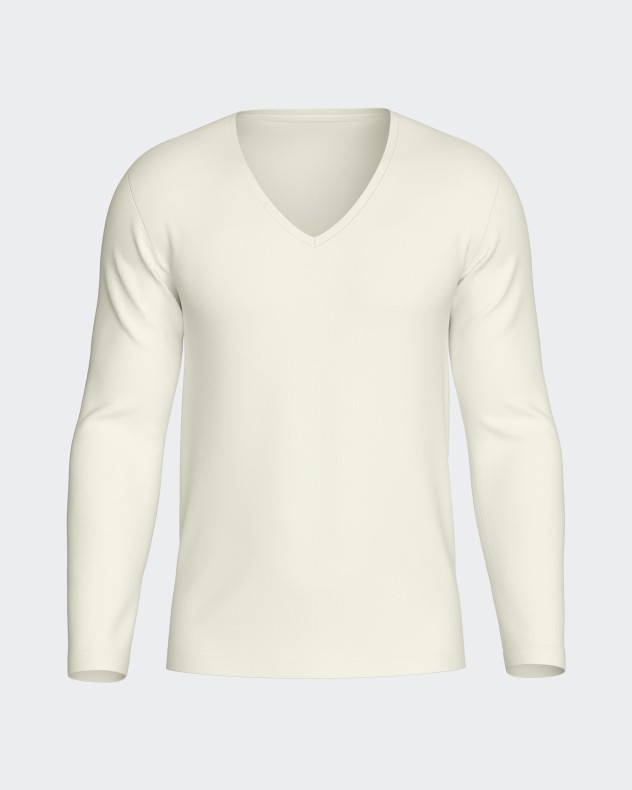 T-shirt long sleeves of man in Wool Lyocell