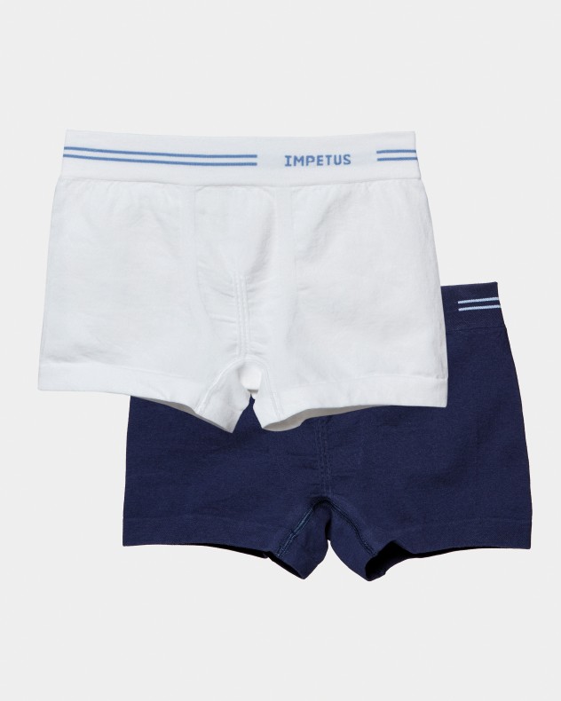 Packung mit zwei nahtlosen Boxershorts fr Jungen