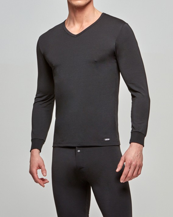 Camisola de homem gola V Thermo