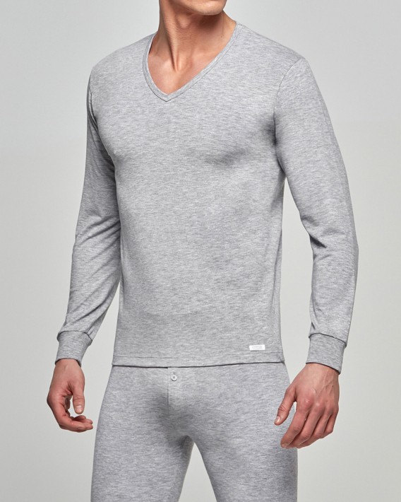Camisola de homem gola V Thermo