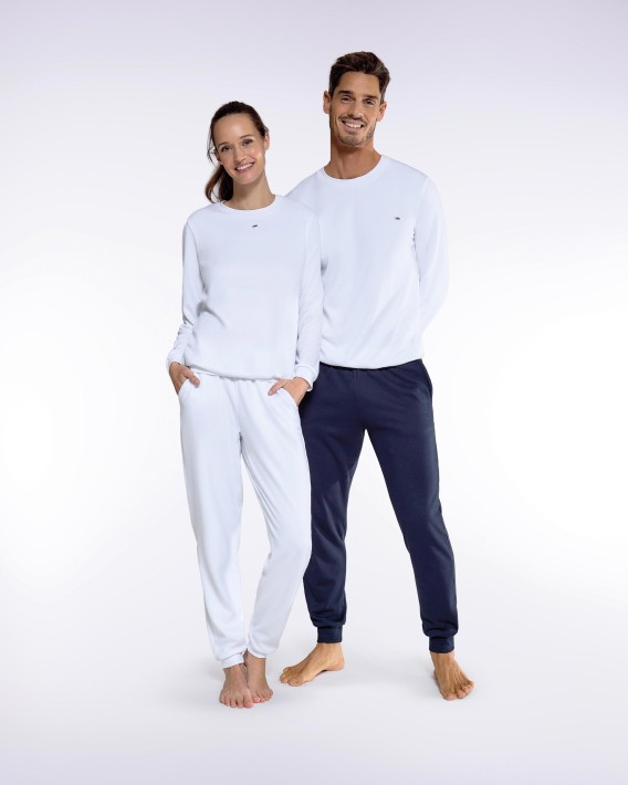 Fleece trousers in cotton