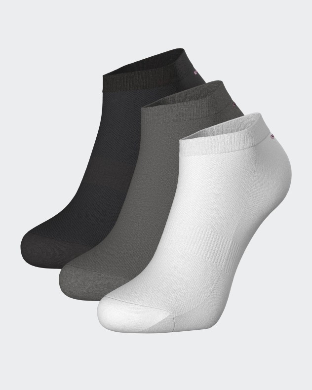3 pares de meias invisíveis com bordado