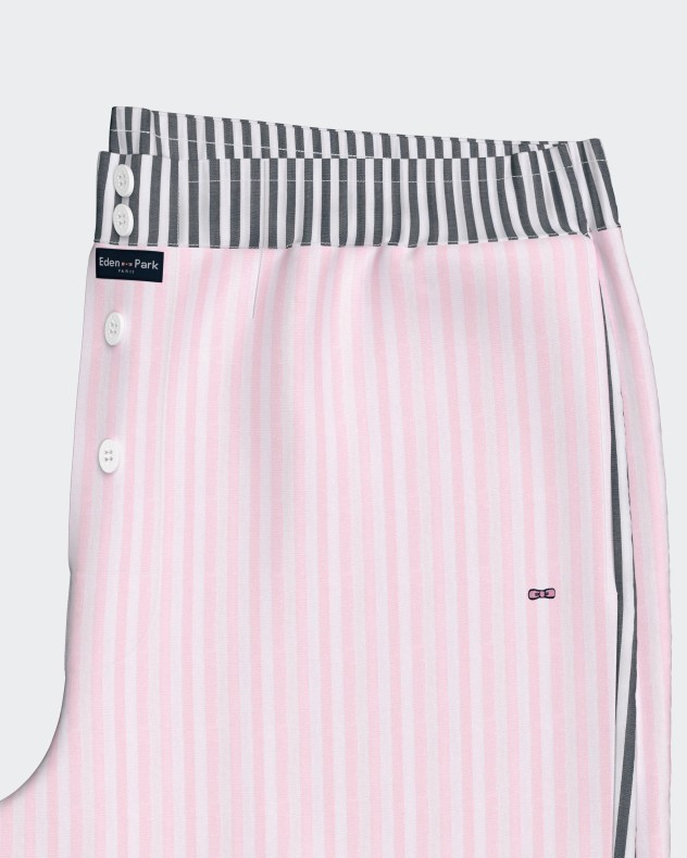 Pijama curto com calções em tela