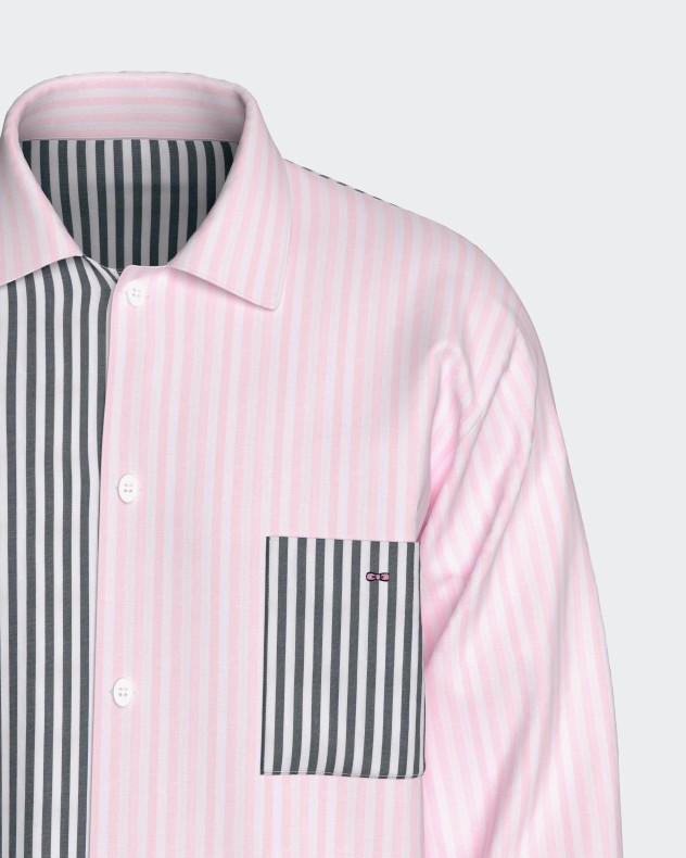 Canvas pyjama with buttons