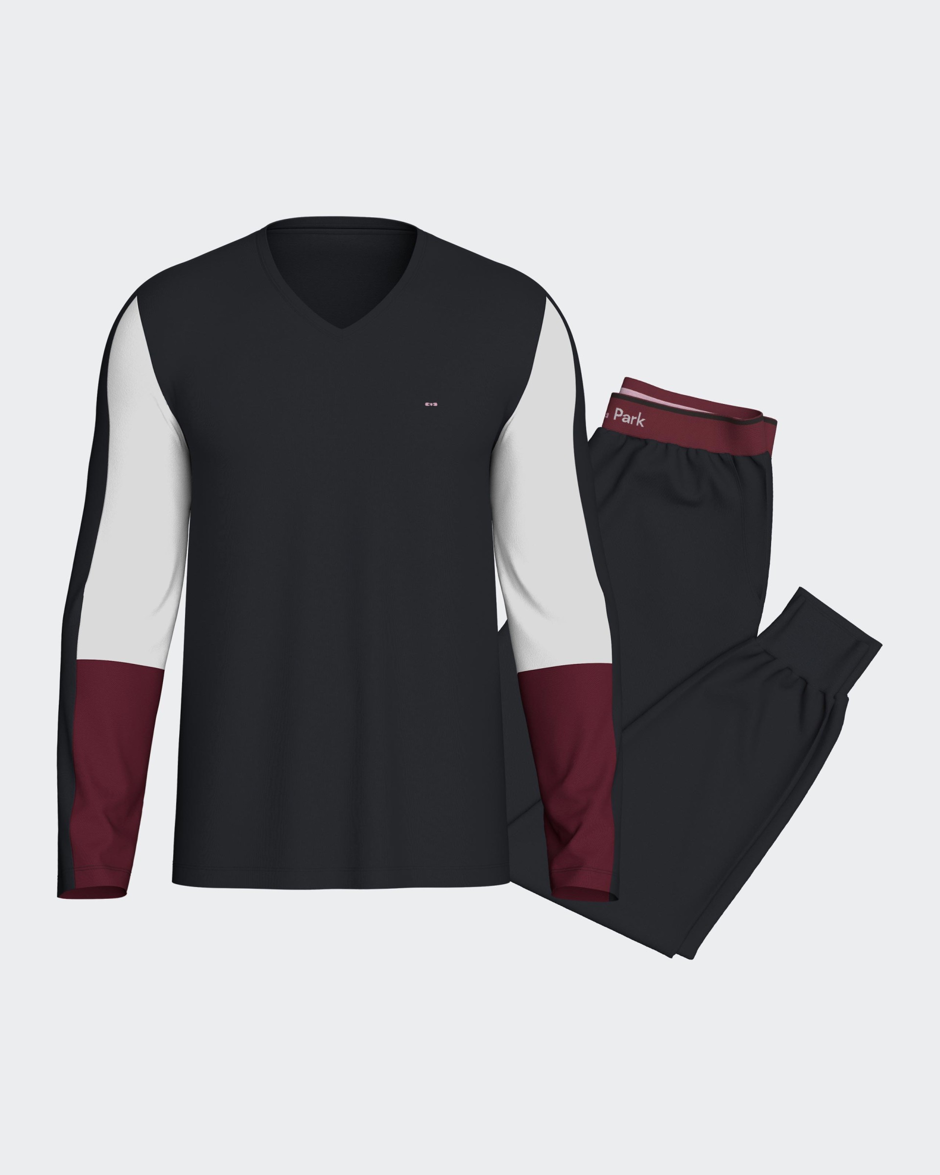 Pyjama colorblock in cotton