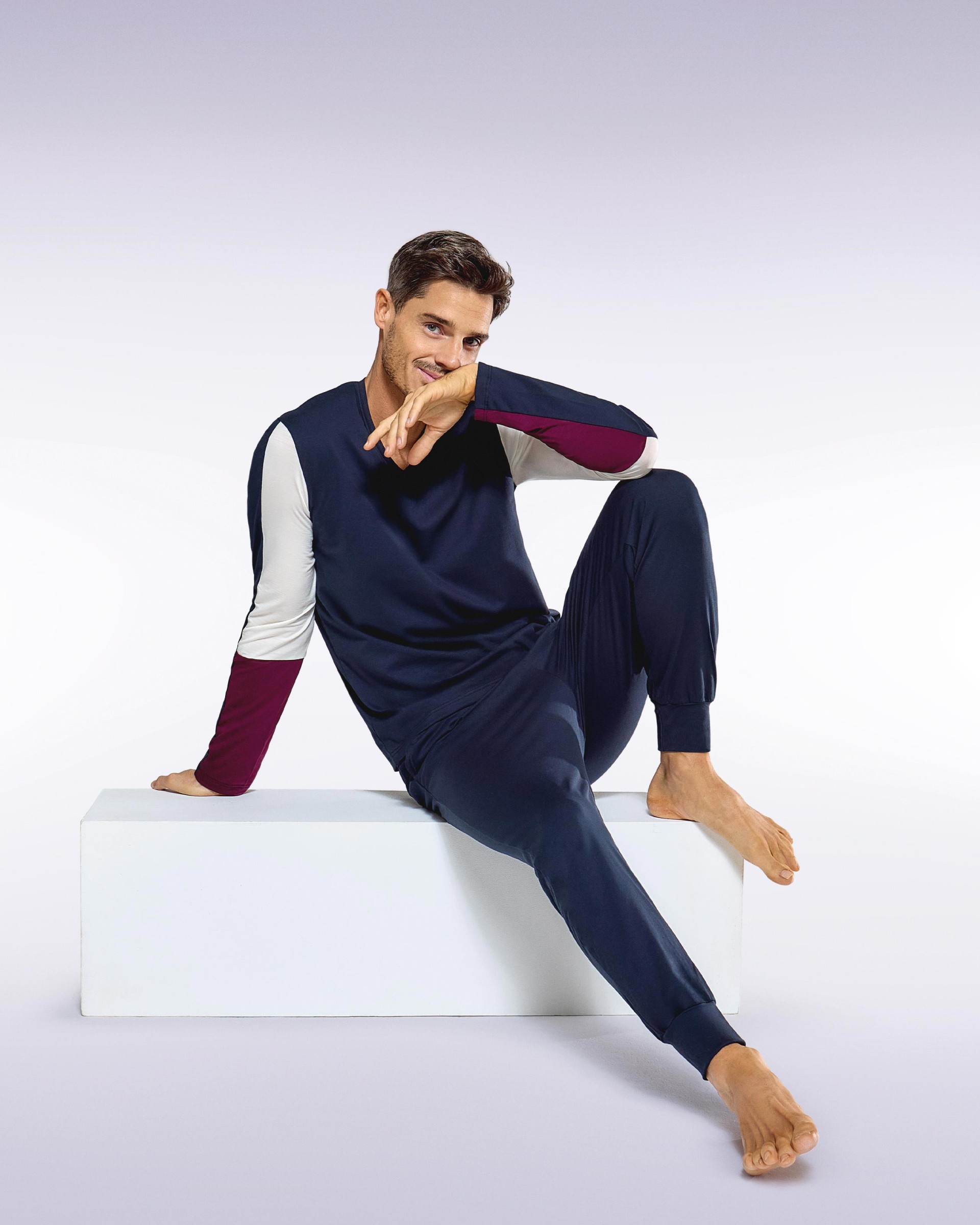 Pyjama colorblock in cotton