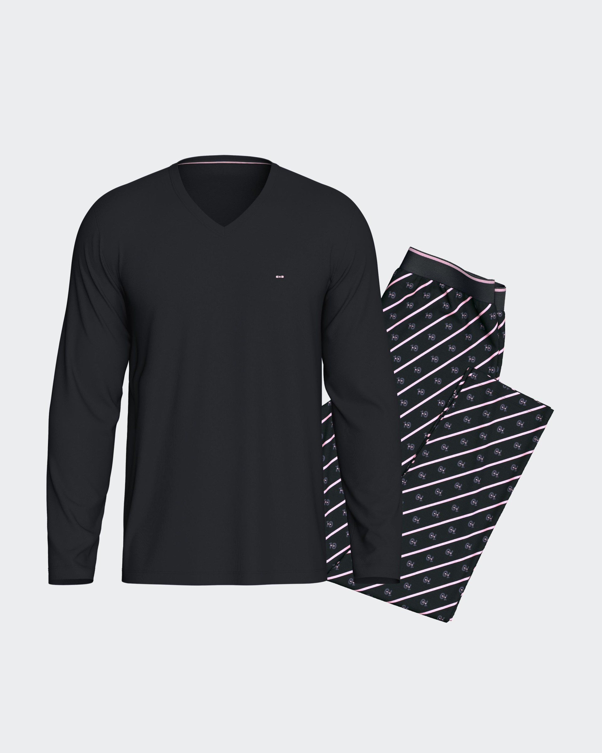 Pijama estampado laços em Algodão