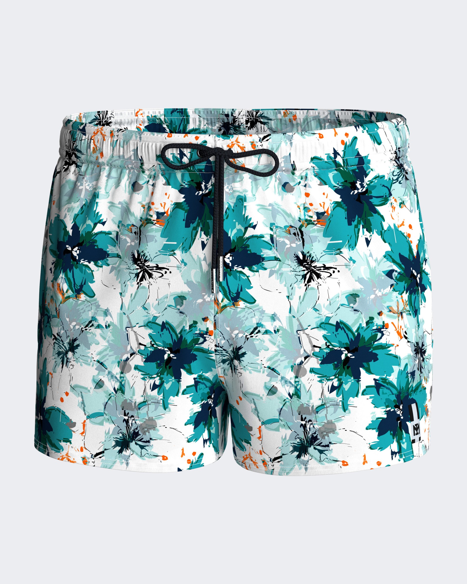 Short de bain court Imprimé floral
