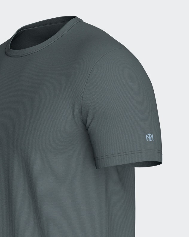 T-shirt manga curta de homem em Algodão Lyocell