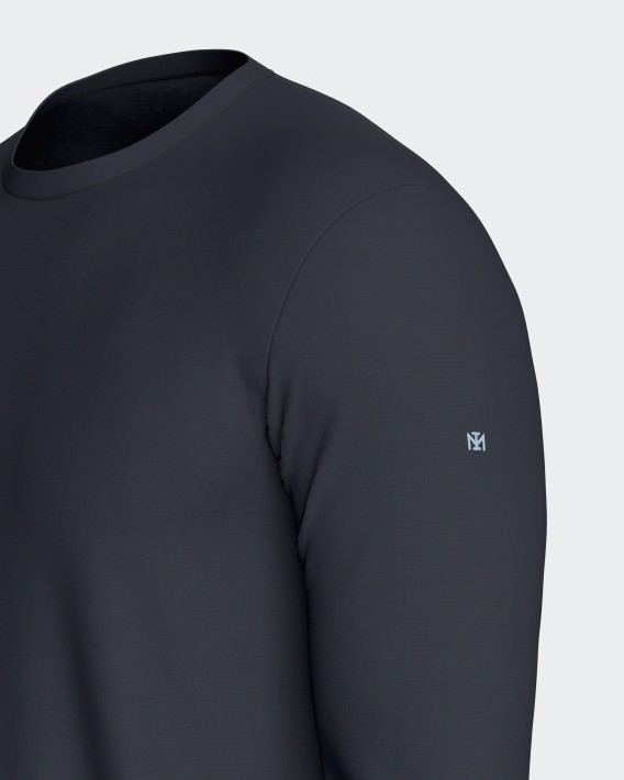 Langrmet T-shirt i lyocell og bomuld