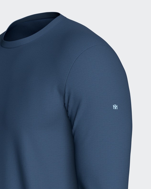 Langærmet T-shirt i lyocell og bomuld