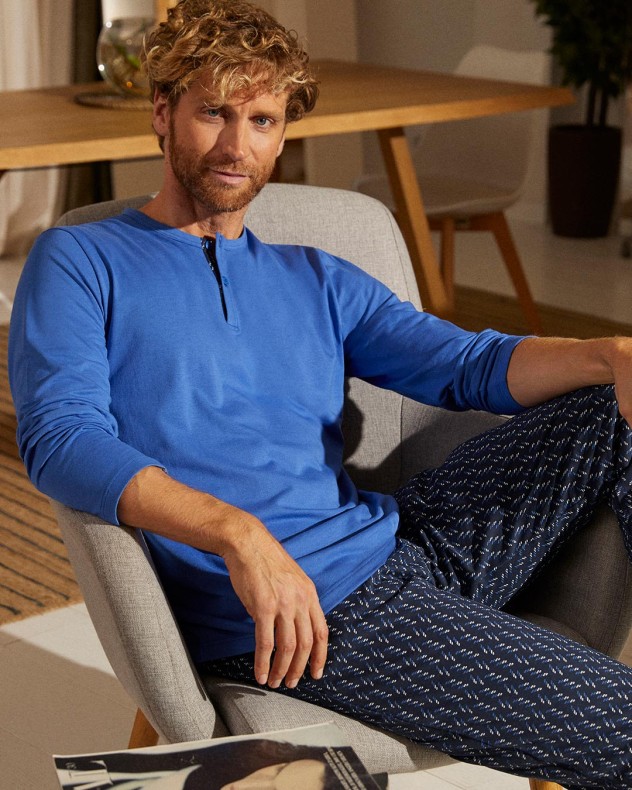 Pijama de homem comprido em Algodo Modal