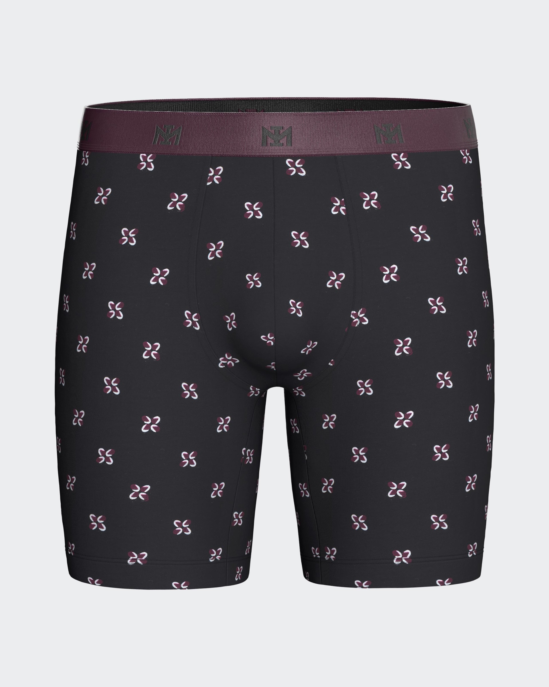Printed men's long boxer in cotton