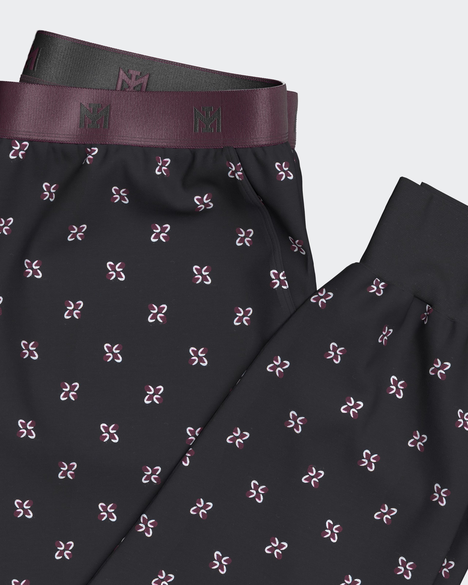 Pyjama aus Baumwolle für Herren mit Bündchen