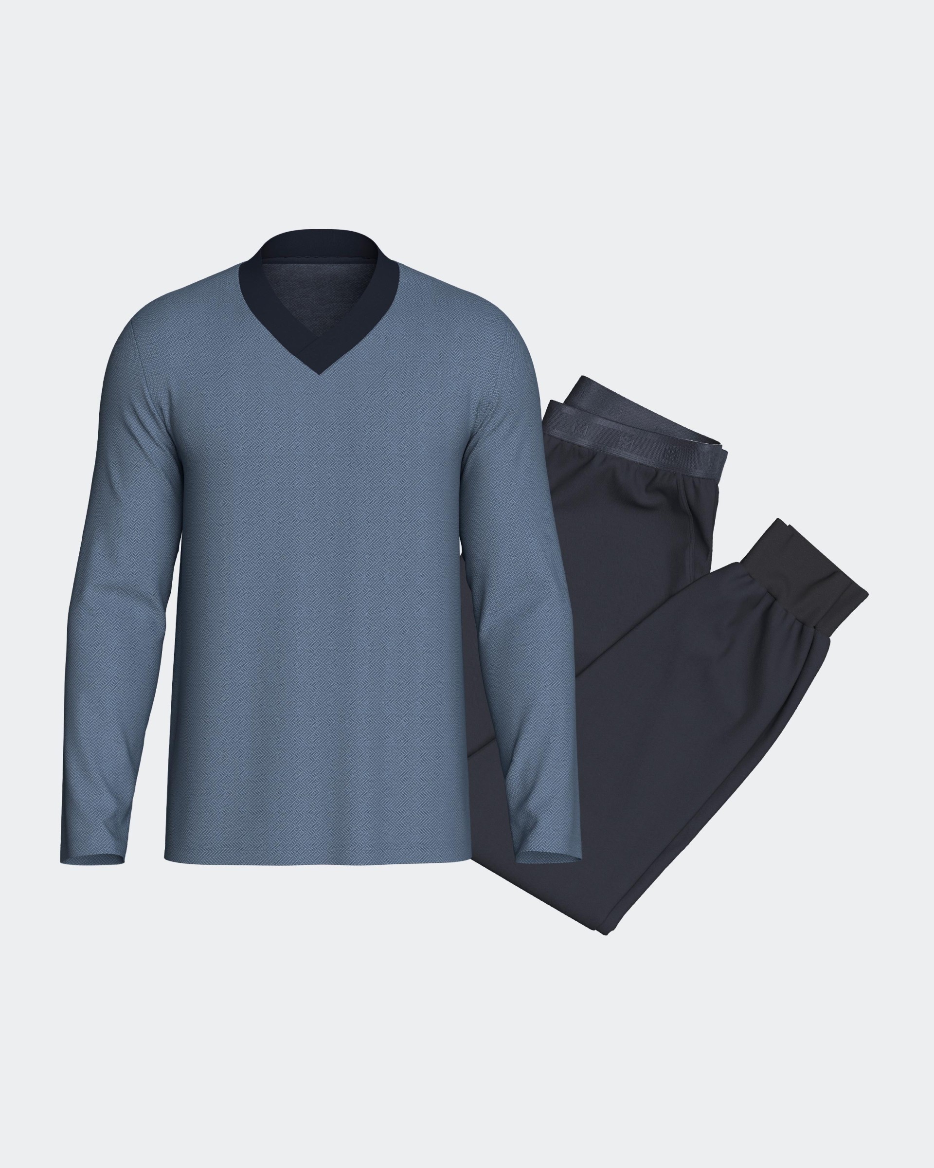 Pijama de homem com punhos em Algodão