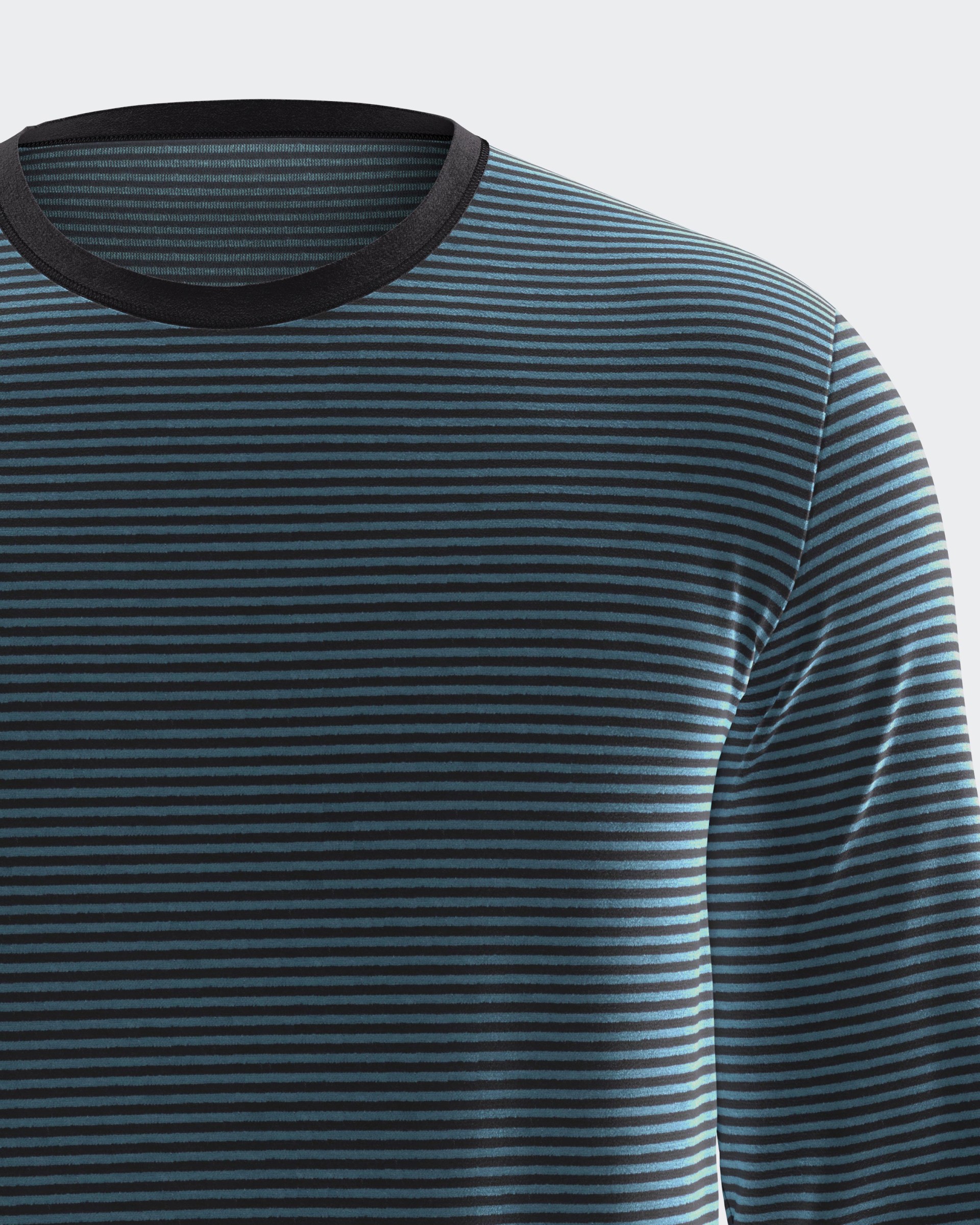 Striped men's thermal velvet pyjama