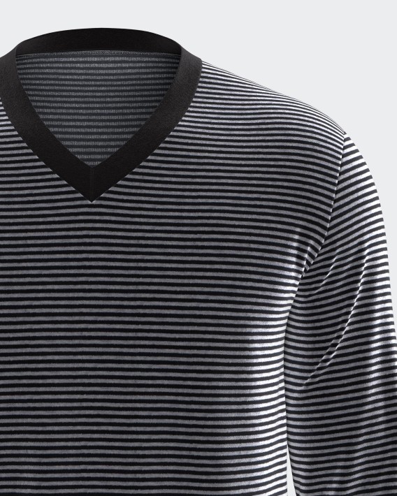 Pyjama en velours thermique  rayures