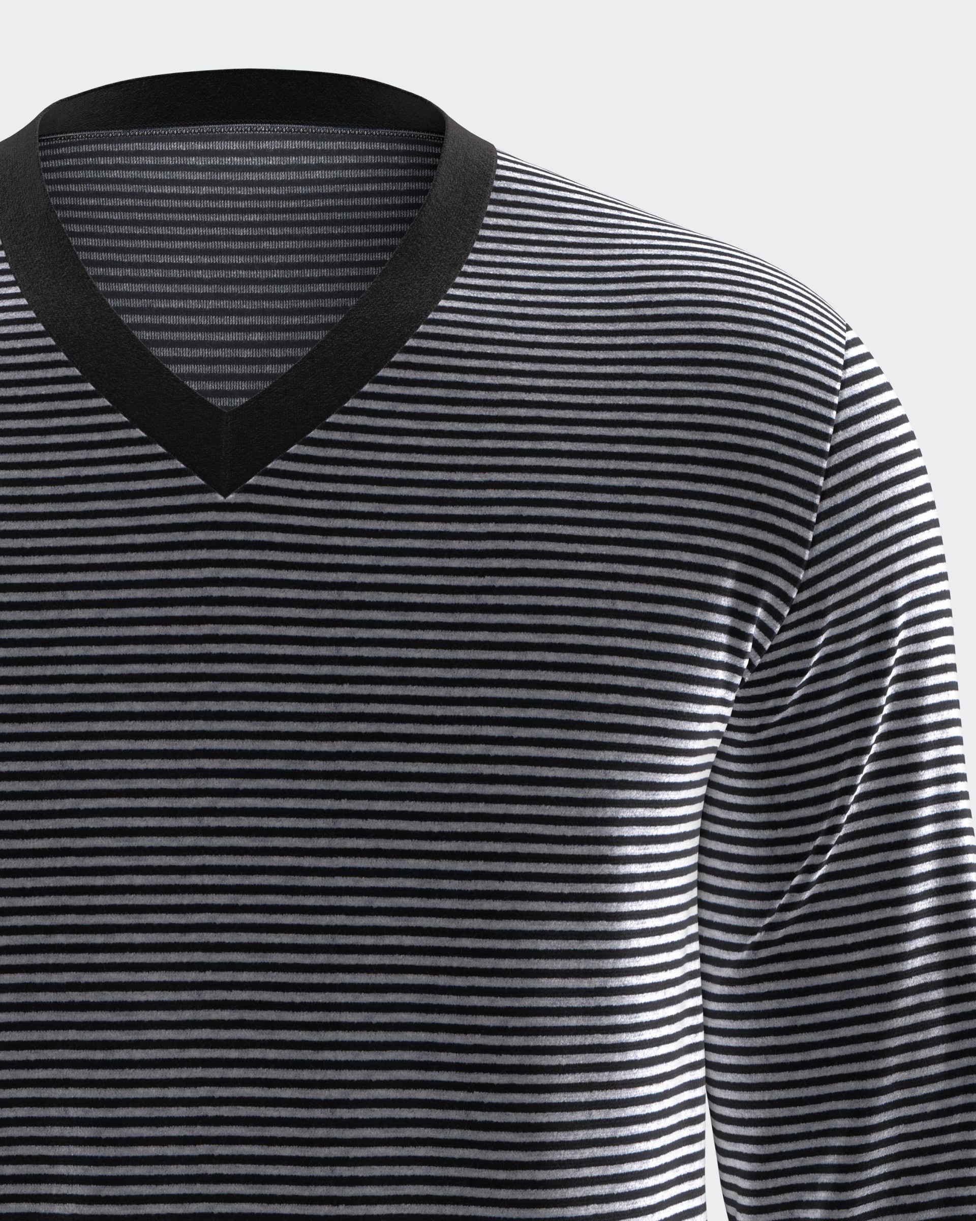 Striped men's thermal velvet pyjama