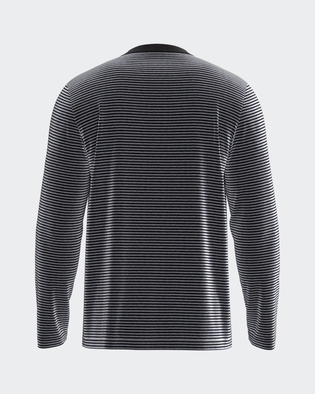 Striped men's thermal velvet pyjama