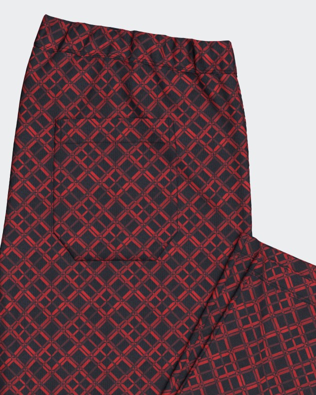 Men's pyjama with chequered print in modal