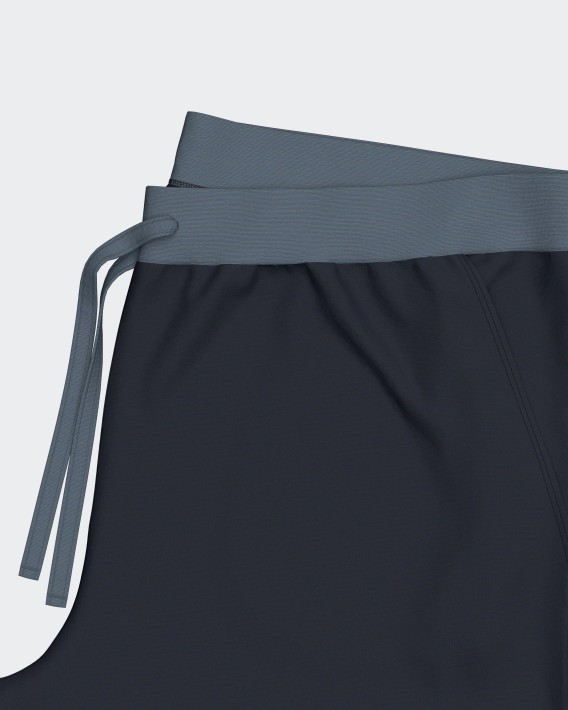 Kort pyjamas i let og bld lyocell og bomuld