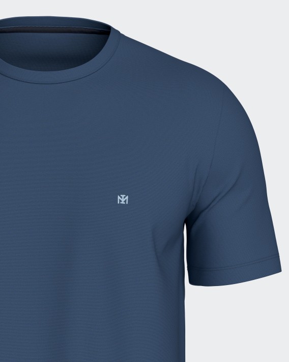Kort pyjamas i let og bld lyocell og bomuld