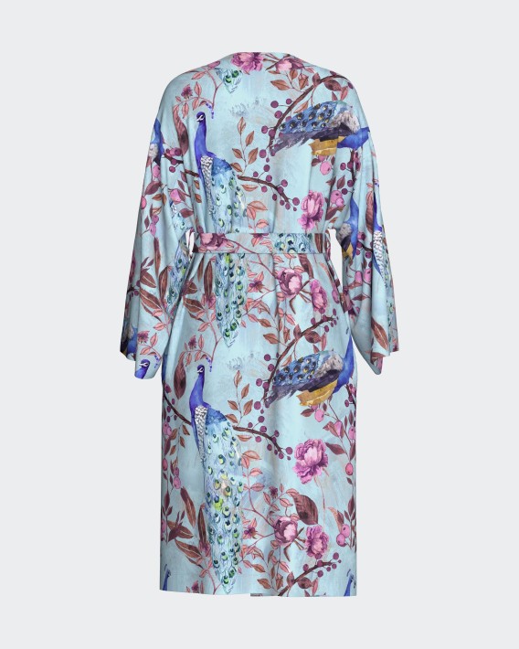 Oriental print women's dressing gown in Modal