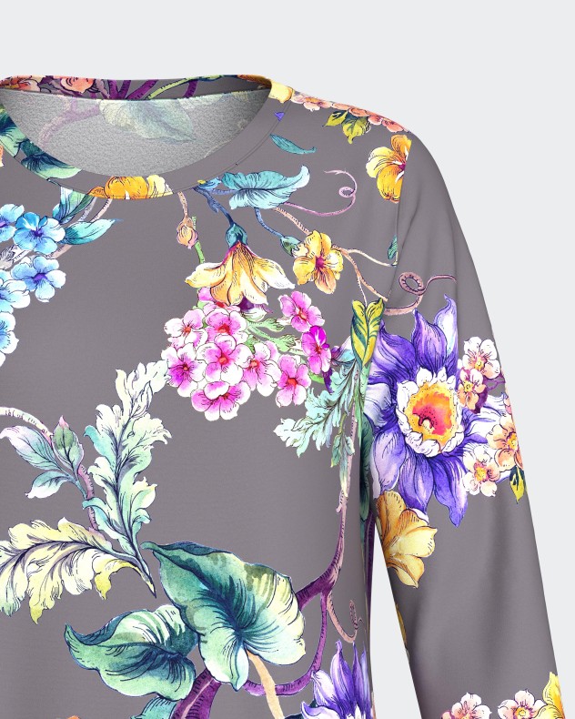 Florales Nachthemd aus Baumwoll-Modal