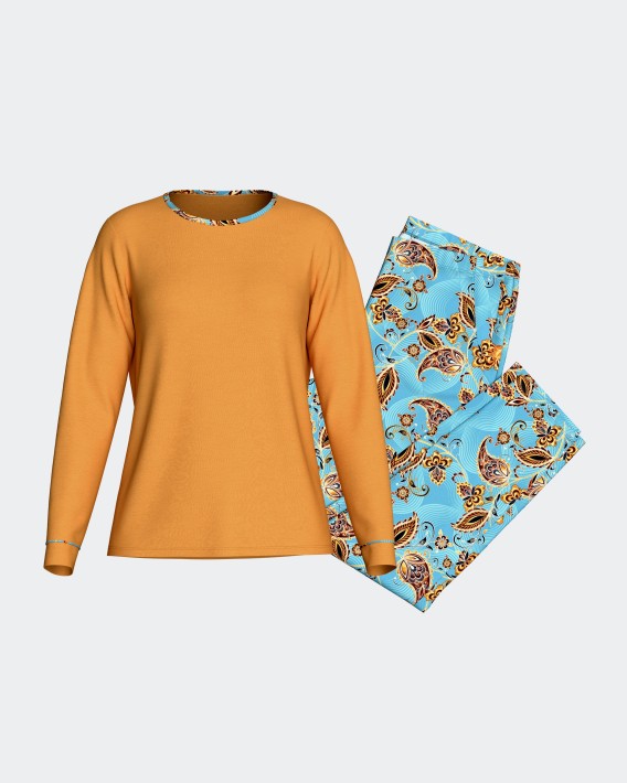 Bedruckter Damen-Pyjama aus Modal-Baumwolle