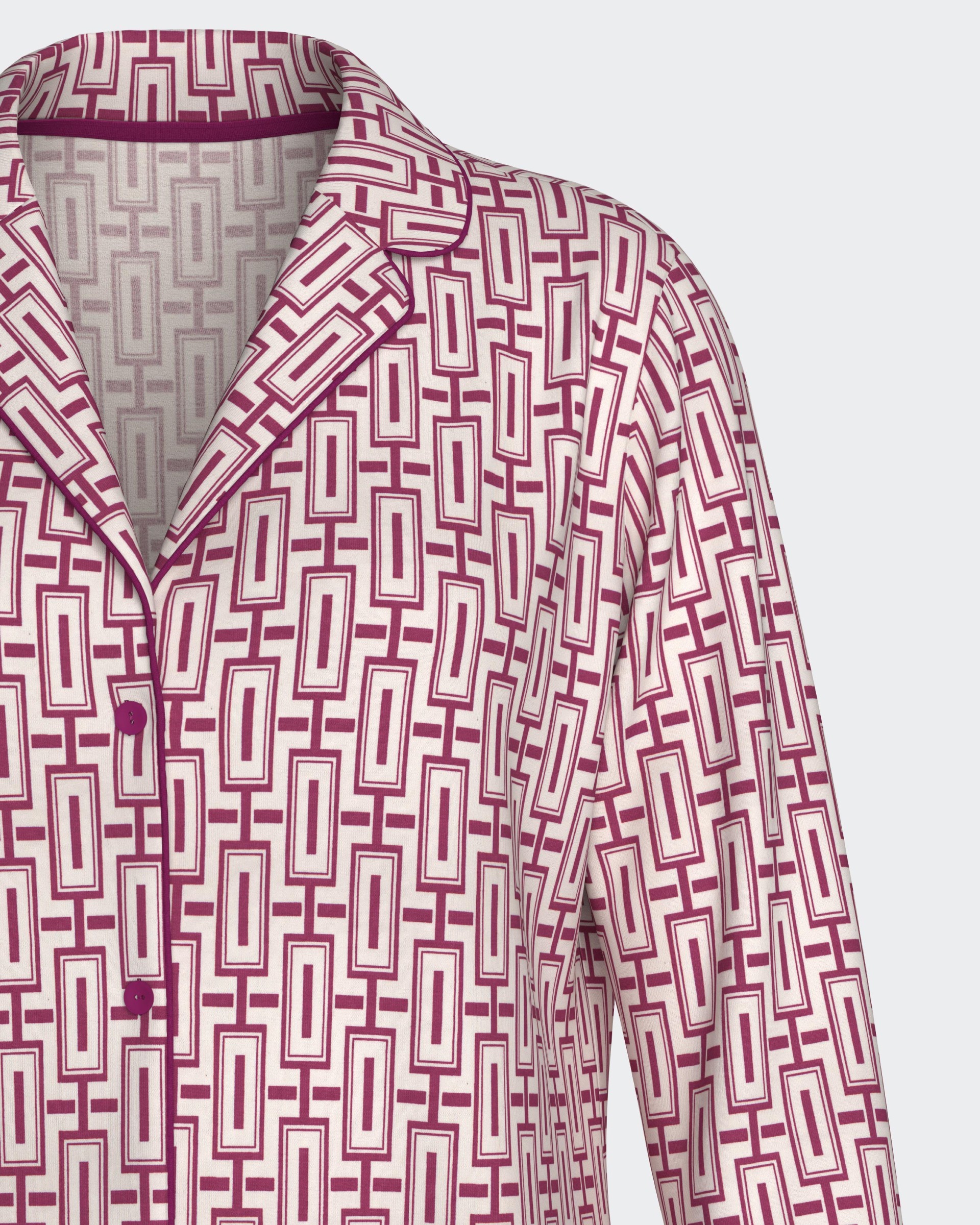 Women's pyjama with buttons in Cotton Modal