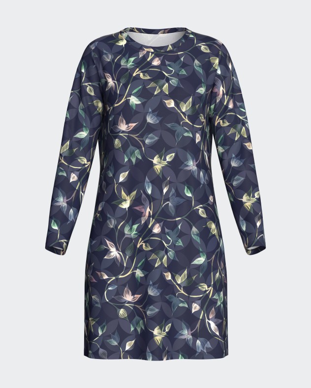 Nachthemd mit Blumenprint in Modal