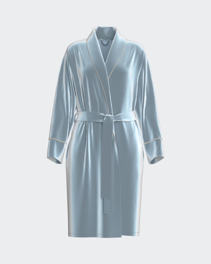 Women's long velvet dressing gown - N98-IM8641N9800-BL126 - IMPETUS Women's long velvet dressing gown - N98-IM8641N9800-BL126 - IMPETUS