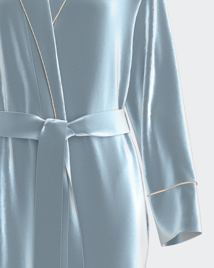 Women's long velvet dressing gown - N98-IM8641N9800-BL126 - IMPETUS Women's long velvet dressing gown - N98-IM8641N9800-BL126 - IMPETUS