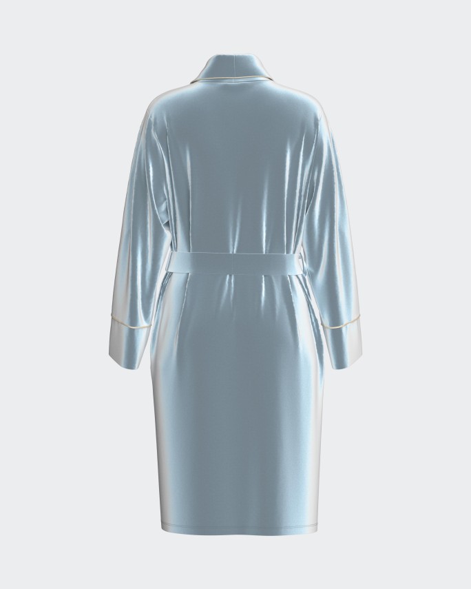 blue satin tube dress Ariella Blue Satin Strapless Maxi Dress - US 12