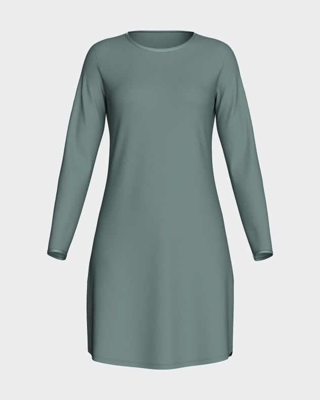 Chemise de nuit unie en modal