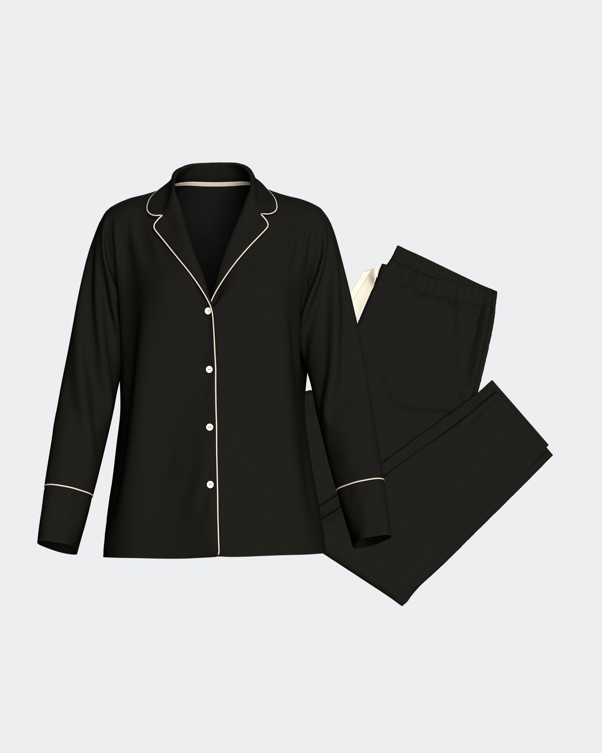 Damen-Pyjama aus Modal und recyceltem Polyester