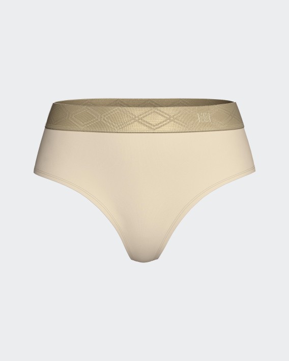 Thong with elasticated waistband in Lyocell