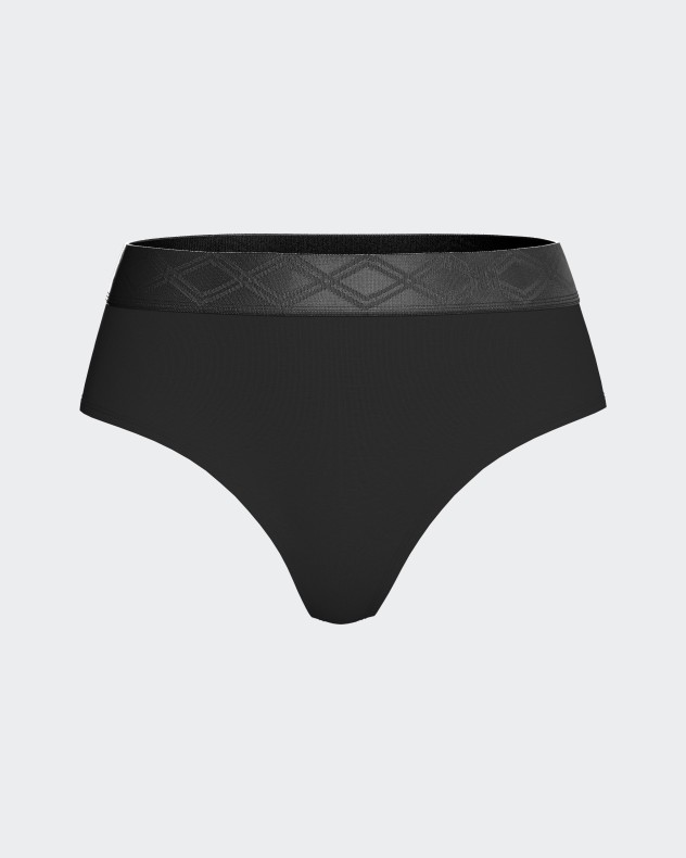 Thong with elasticated waistband in Lyocell