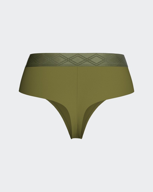 Thong with elasticated waistband in Lyocell