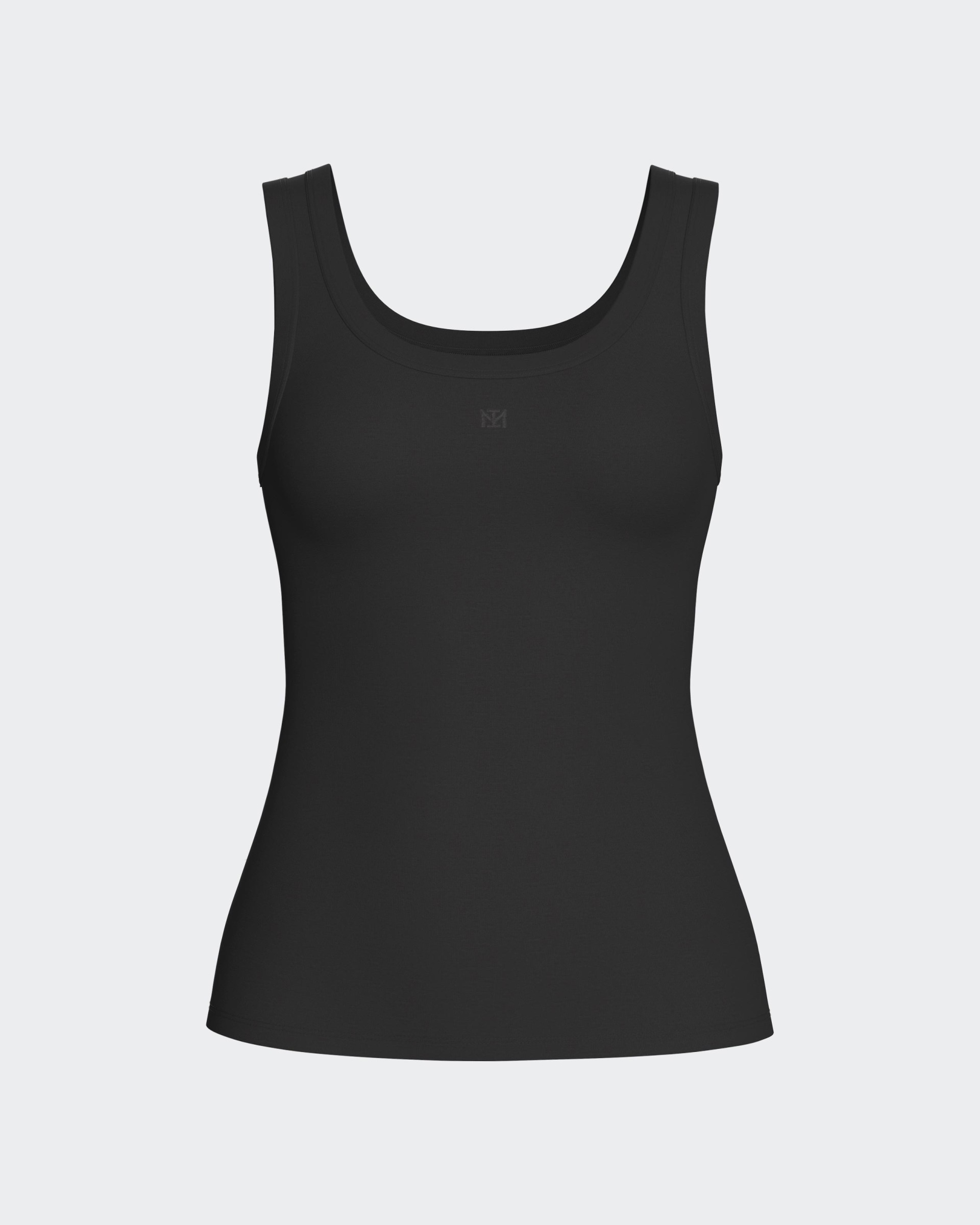 Top with wide straps in Lyocell