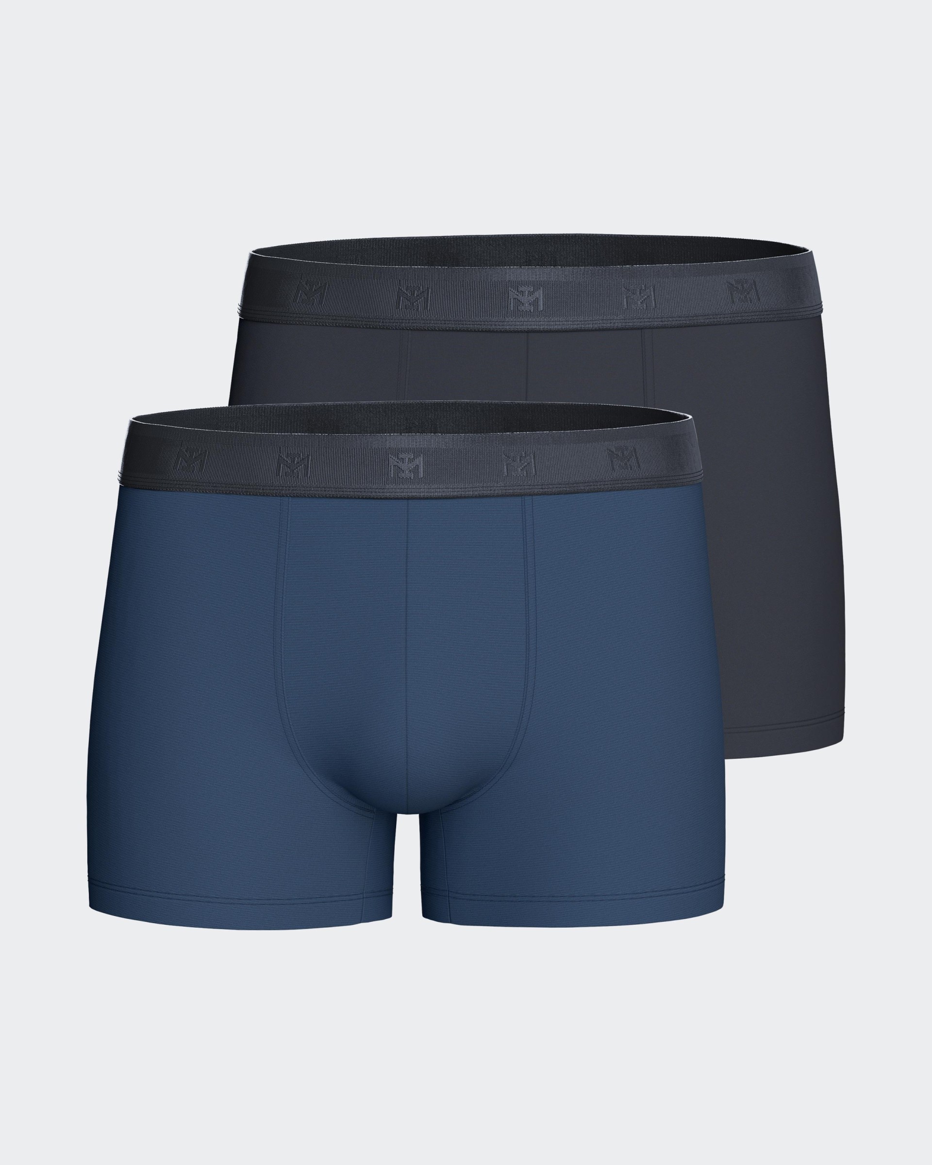 Pack 2 boxers de homem lisos em Algodão Lyocell