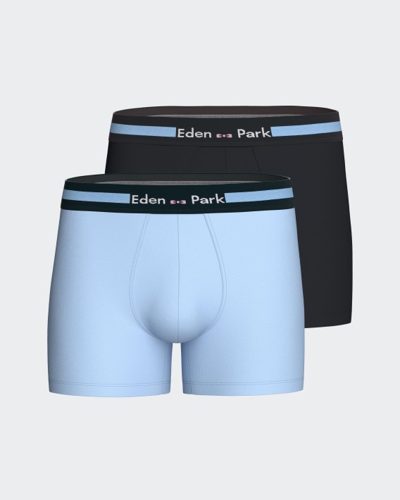 Pack 2 plain boxers in cotton