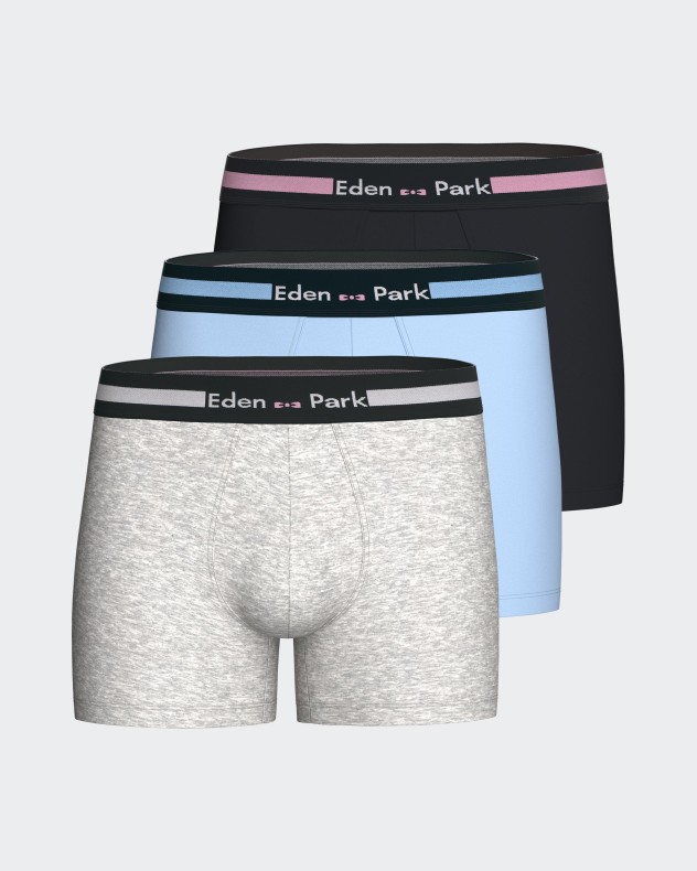 Pack 3 boxers lisos em Algodo