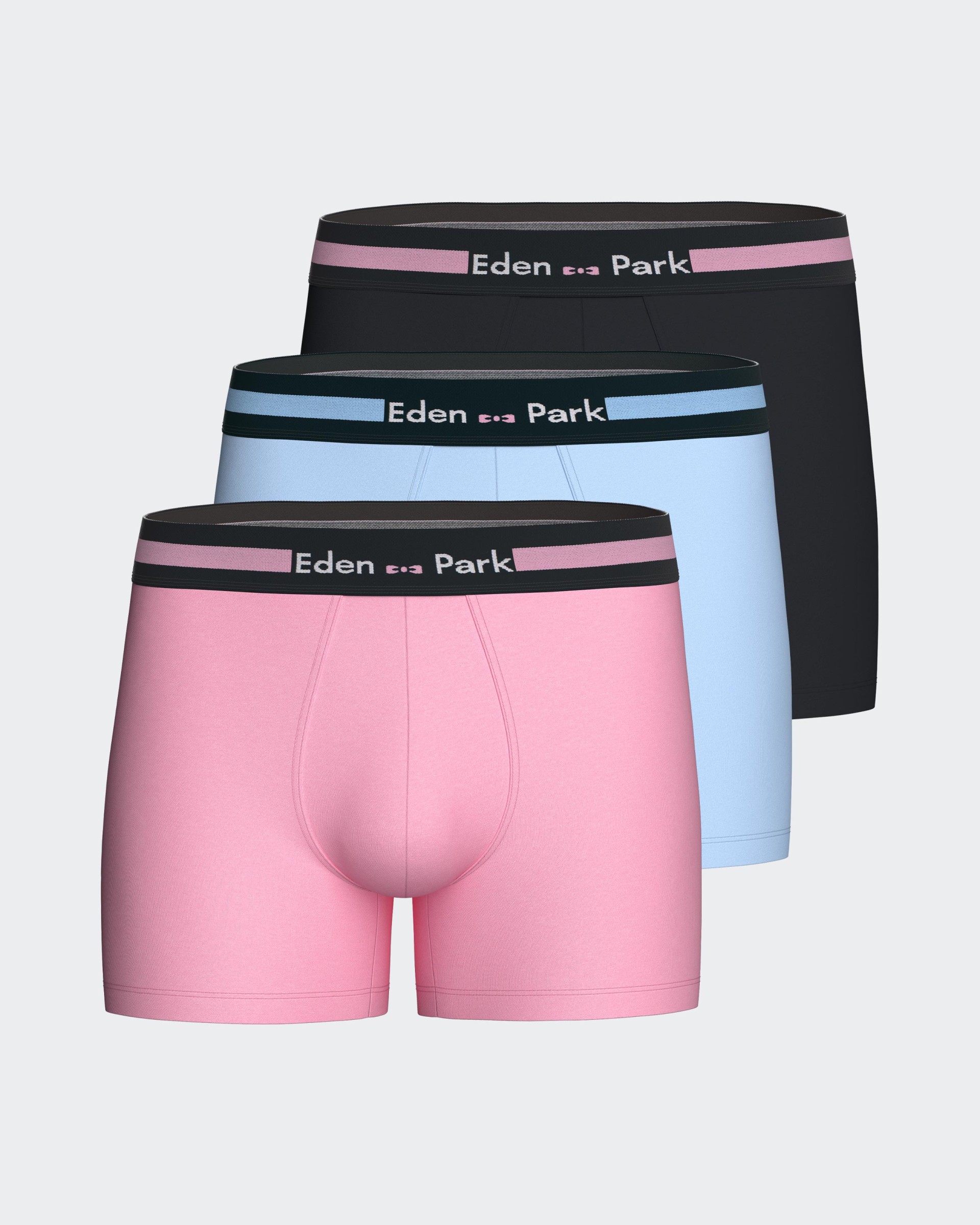 Pack 3 boxers lisos em Algodão