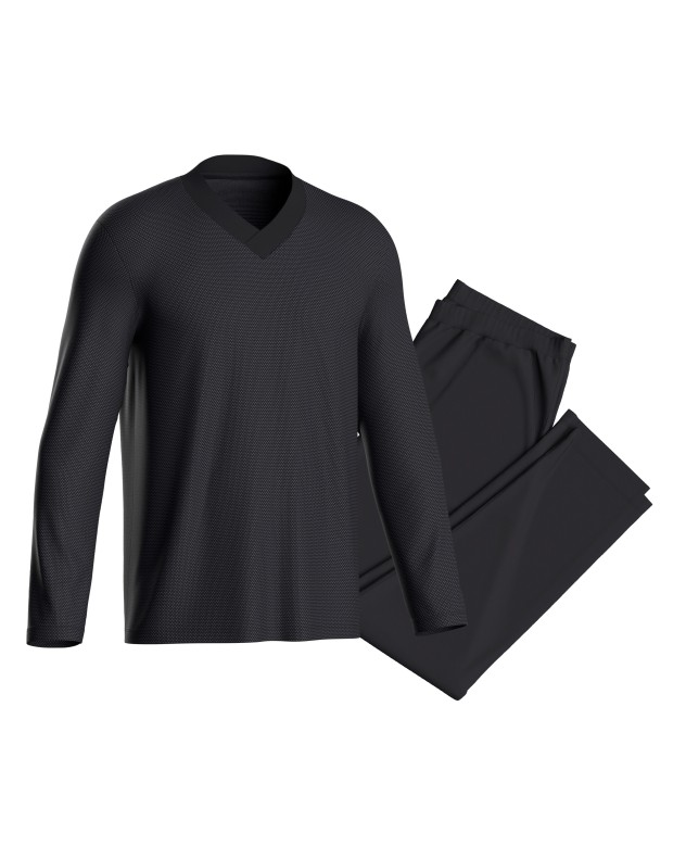 Pijama largo de hombre en Algodn