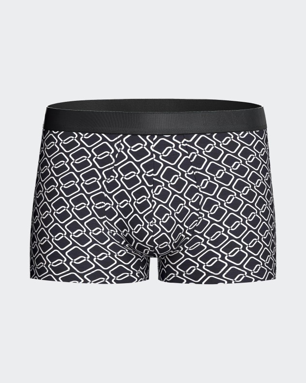 Printed geometric men's boxer in Lyocell