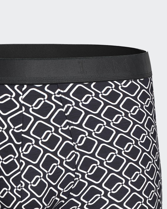 Boxer de homem estampado geomtrico em Lyocell
