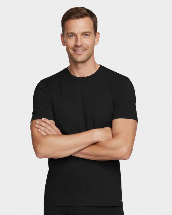 T-shirt de homem gola subida Pure Cotton