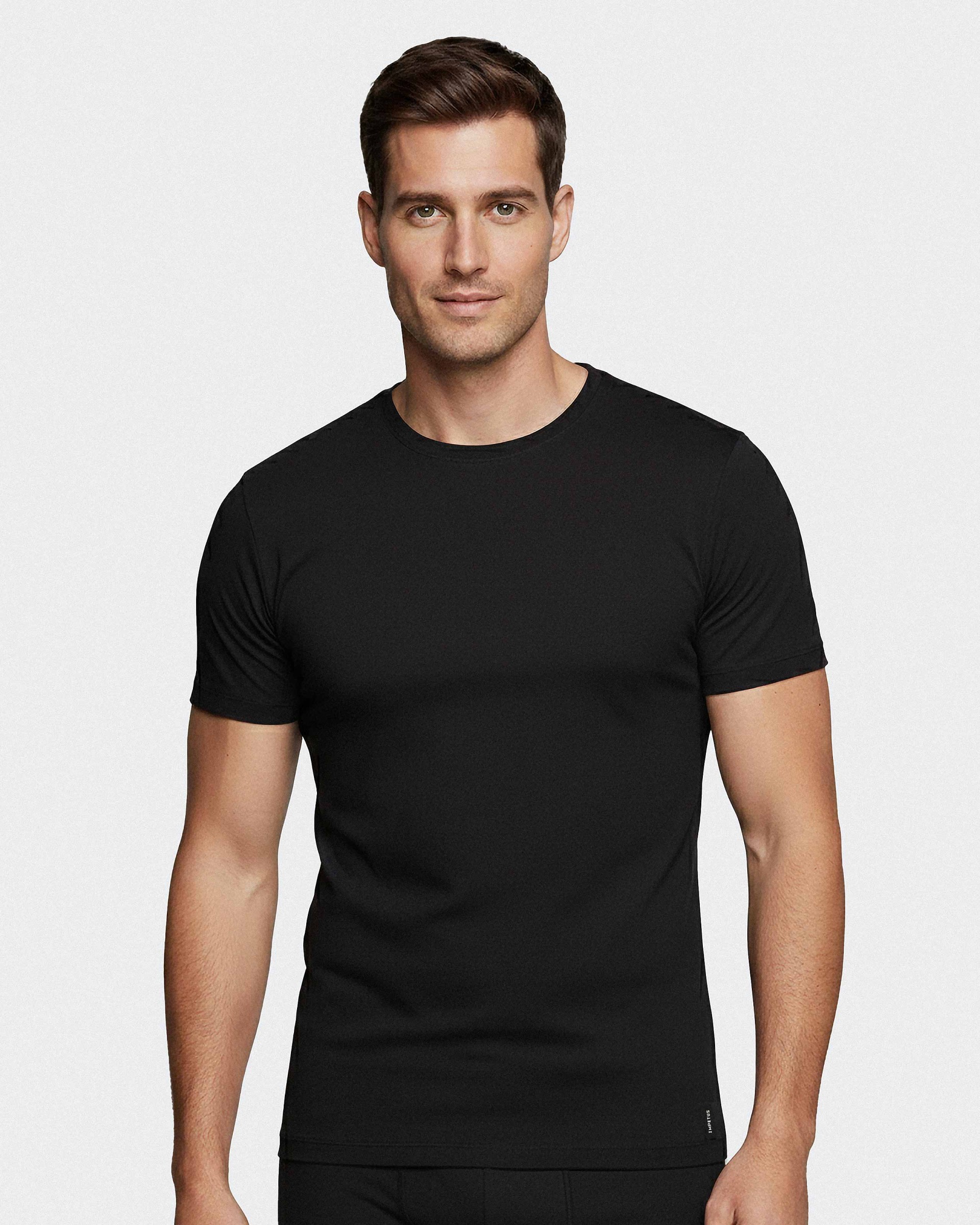 T-shirt de homem gola redonda Pure Cotton